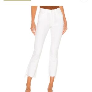 MOTHER Flare White Jeans